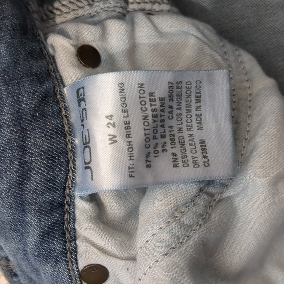 Vintage Y2K Joe's jeans size 24 skinny super cropped raw hem - Picture 4 of 7